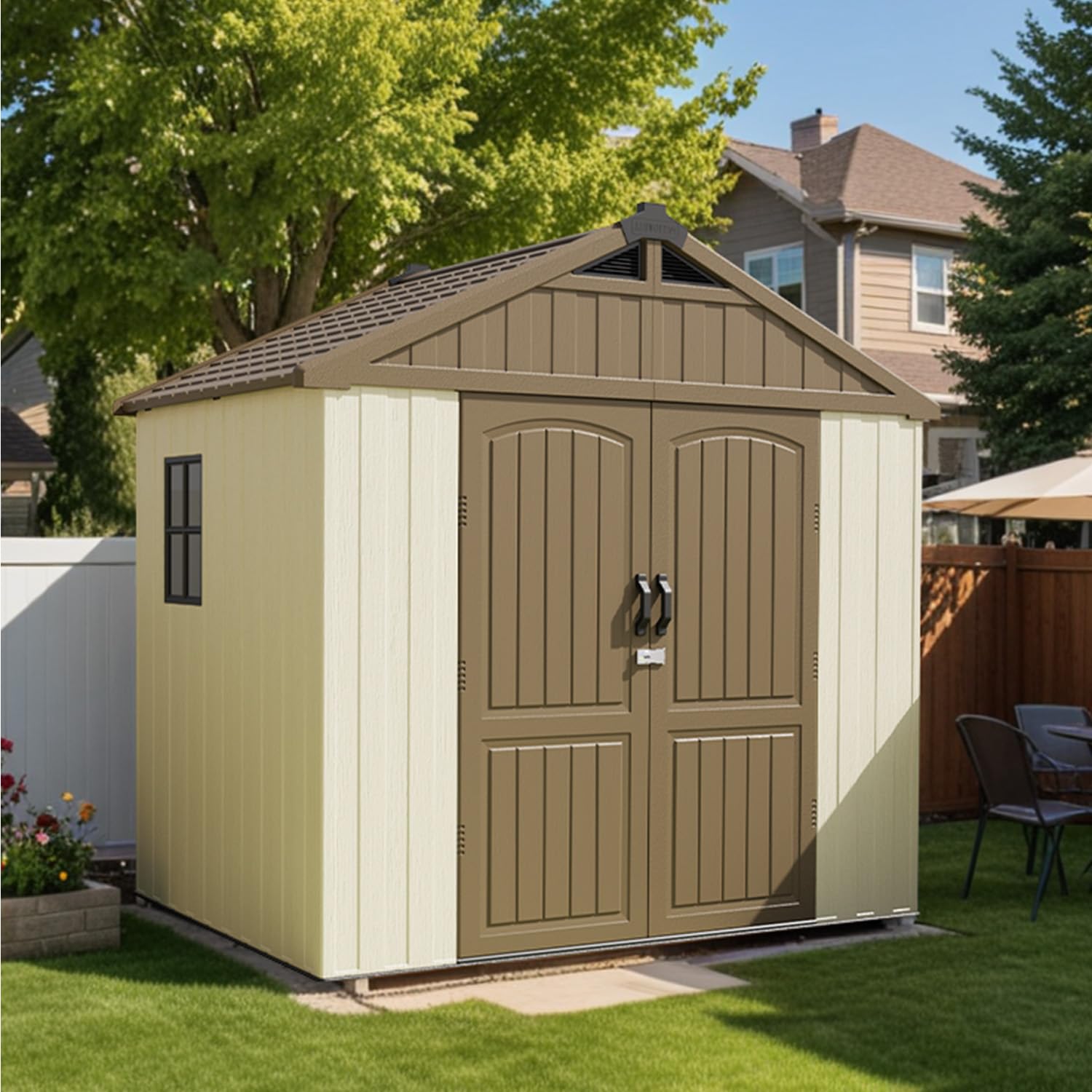 Amazon.com : Patiowell 8 x 6 FT Plastic Outdoor Storage Shed with